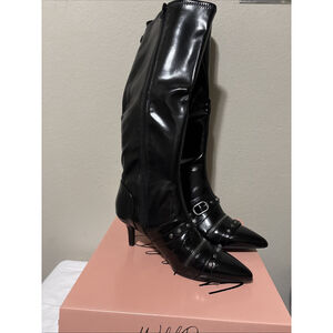 Wild Pair Womens Monro Black Tall Knee-High Boots Shoes 7.5 Medium